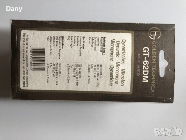 Микрофон Golden Technica GT-62DM, снимка 3 - Микрофони - 53269024