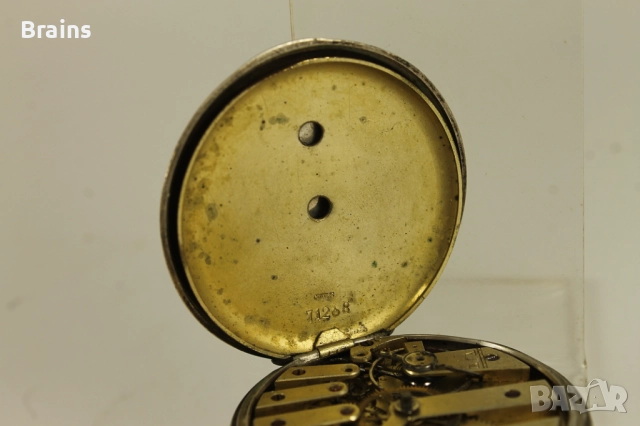 19 Век Сребърен Джобен Цилиндър С Ключе, снимка 10 - Антикварни и старинни предмети - 51773139