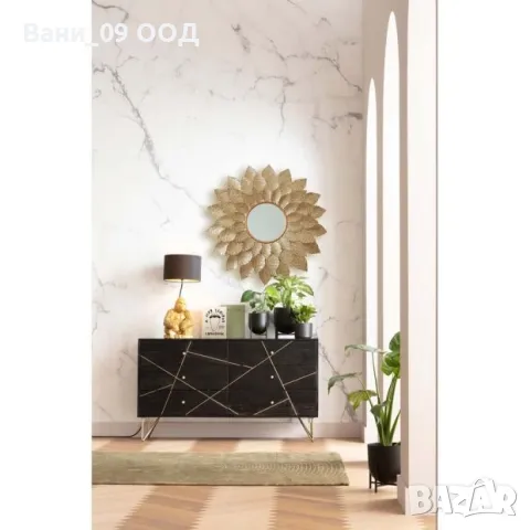 95см!!! Огромно желязно огледало "Цвете", снимка 3 - Огледала - 48746728