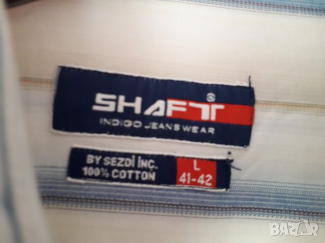 Мъжка риза къс ръкав спортно елегантна 100 % памук L-XL, снимка 4 - Ризи - 29155230