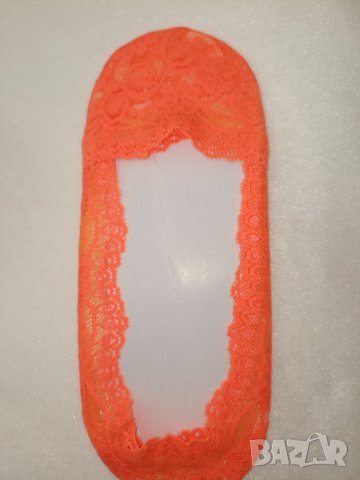 Steps -Неоново-оранжеви  нови дантелени терлички, снимка 3 - Други - 42379162