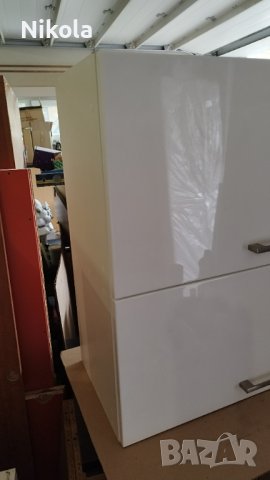 Кухненски шкафчета за стена бял гланц  73,5x74 x 32см, снимка 10 - Шкафове - 42827244