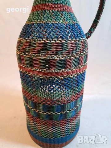 ретро плетено шише дамаджана  3/2, снимка 2 - Антикварни и старинни предмети - 48887777