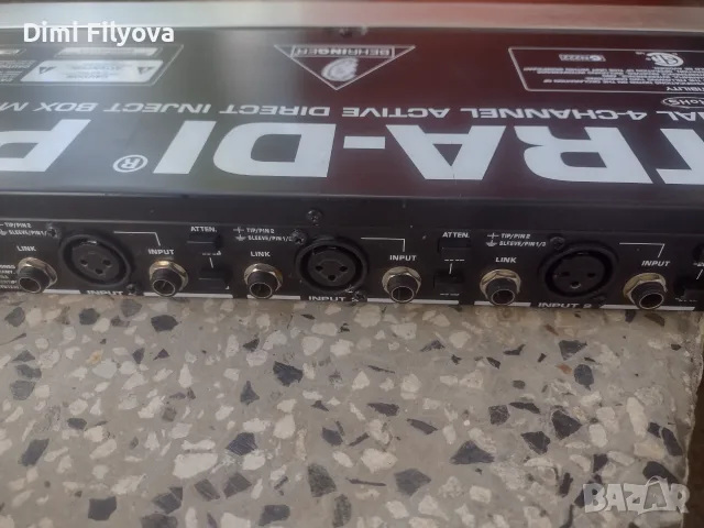Behringer ULTRA-DI PRO DI4000 — професионална 4-канална активна DI (Direct Injection) кутия , снимка 3 - Ресийвъри, усилватели, смесителни пултове - 56174202