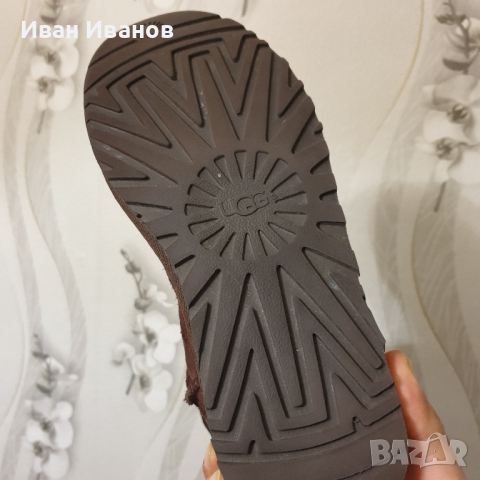 боти UGG Australia VALENTINA CRYSTAL TOSCANA ОТ ОВЧА КОЖА номер 39, снимка 4 - Дамски боти - 44535753