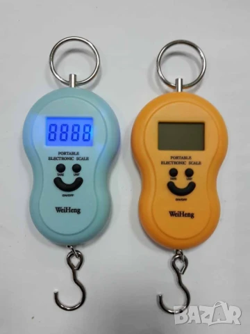 Електронна ръчна везна с кука, LCD екран, 50 кг, точност 10 г, работа 2 x AAA, снимка 4 - Друга електроника - 51373633