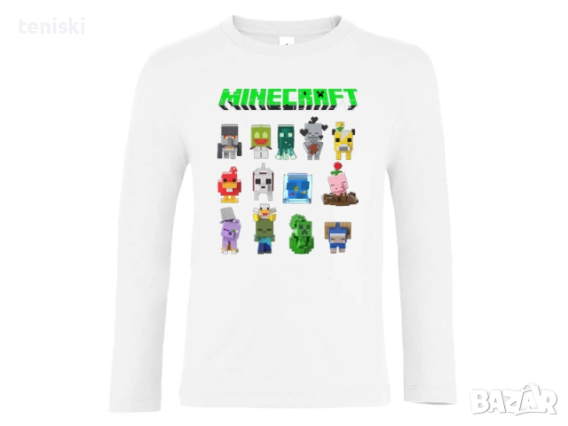 Тениски с дълъг ръкав Minecraft 3 модела , снимка 8 - Детски тениски и потници - 51561532