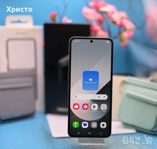 ГАРАНЦИОНЕН!!! Samsung Galaxy Z Flip6, 12GB RAM, 256GB, 5G, Silver Shadow , снимка 3 - Samsung - 53943803