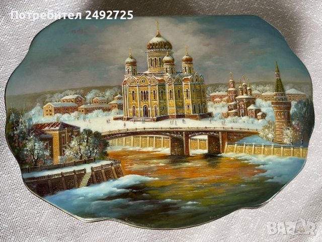 Руска Кутия за бижу или друго, ръчно рисувана, ново, за подарък, снимка 4 - Колекции - 40758924