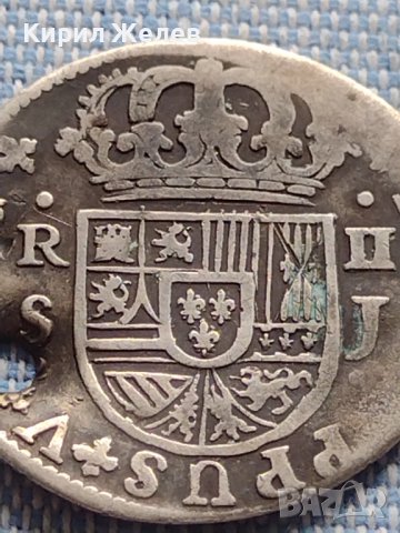 Сребърна монета 2 реала 1722г. Филип пети Севиля Испания 18704, снимка 2 - Нумизматика и бонистика - 42903852