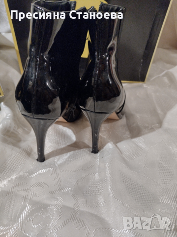 Buffalo боти естествена кожа / лак на ток , снимка 9 - Дамски боти - 36487395