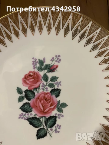 Winterling. Чиния със златен мотив., снимка 2 - Антикварни и старинни предмети - 50608893