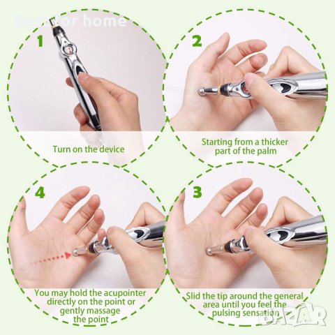 Електронна писалка за акупунктура, писалка за акупунктурни точки,Meridian Massage Pen, снимка 4 - Други - 42397674