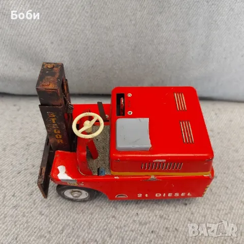 Стара Ламаринена Играчка Мотокар, снимка 3 - Колекции - 50152232