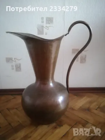 Ваза кана голяма изкована от мед. Настолна голяма бронзова лампа. , снимка 2 - Вази - 49428432