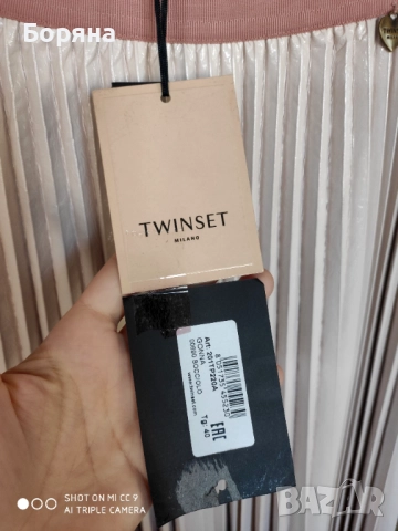 Twinset уникална нова с етикет розова пола солей еко кожа, снимка 7 - Поли - 52815968