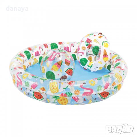 2887 Детски надуваем басейн с топка и пояс Intex, снимка 4 - Надуваеми играчки - 36883675