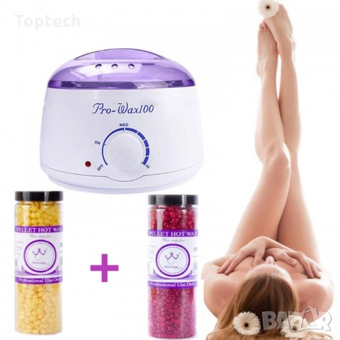 Нагревател за кола маска Pro Wax 100 + 800гр. гранули + 10бр. шпатули, снимка 2 - Козметика за тяло - 30098587