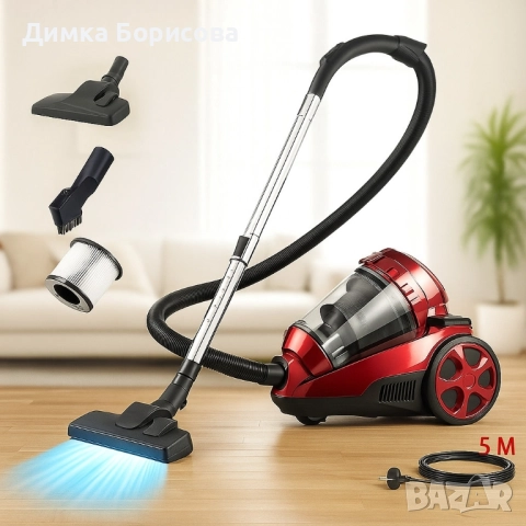 Циклонна прахосмукачка Royalty Line RL-BSCM1400.60 - Мощно почистване без торба , снимка 4 - Прахосмукачки - 51706211