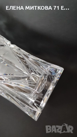 Масивна и голяма кристална ваза, снимка 6 - Вази - 52497775