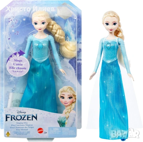 Пееща кукла Елза Замръзналото кралство Кукла Disney Frozen Пееща Елза, снимка 2 - Кукли - 53162448
