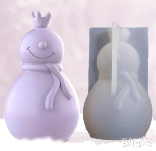 Молд снежен човек с коронка, снимка 3 - Форми - 51290889