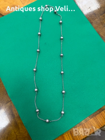 Сребърен гердан №7704 , снимка 4 - Колиета, медальони, синджири - 52719601