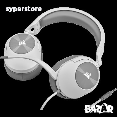 Слушалки с микрофон 3.5mm Corsair HS55 Surround White геймърски SS301440