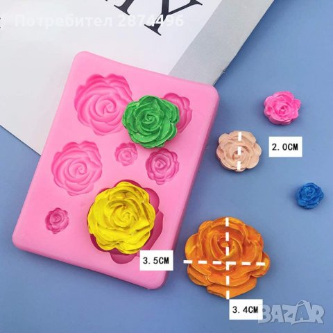 3799 Молд с рози, снимка 10 - Форми - 39009051