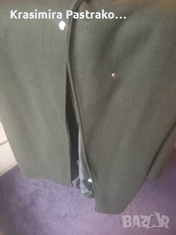 Дамско  маслено зелено палто , снимка 3 - Якета - 42843127
