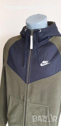 Nike Winter Fleece Full Zip Hoodie Mens Size S/XS ОРИГИНАЛ! Мъжко Поларено Горнище с цял Цип!, снимка 9 - Спортни дрехи, екипи - 39267065