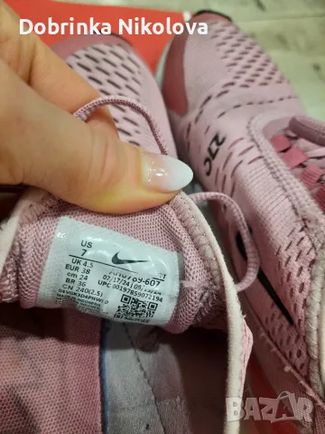  МАРАТОНКИ NIKE AIR MAX 270 РОЗОВИ, снимка 2 - Маратонки - 56450966
