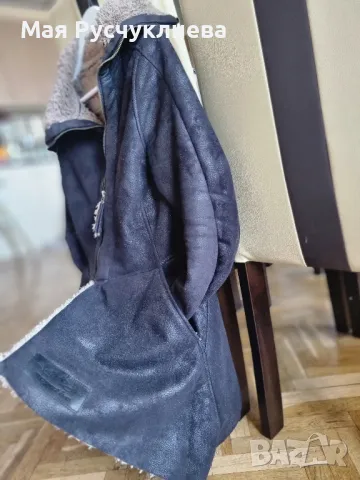 Тъмно кафяво кожено палтенце, снимка 3 - Якета - 47850628