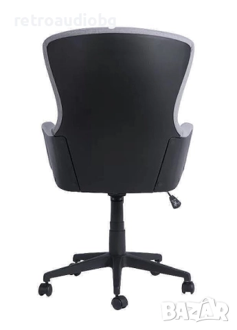  Офис кресло с люлеещ механизъм LILI в сив цвят, снимка 4 - Столове - 52800827