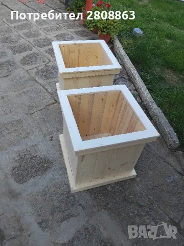 Саксии от дърво, кашпи., снимка 8 - Декорация за дома - 47643108