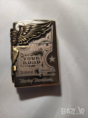 Метална запалка с емблемата на Harley Davidson, снимка 6 - Запалки - 34437771