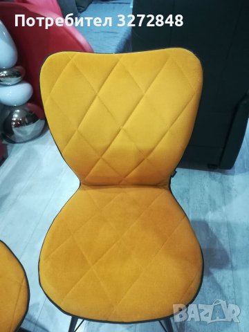 Жълти трапезни столове - 2броя, снимка 2 - Столове - 39184135