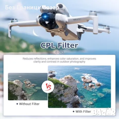 Нови DJI Mini 4 Pro ND CPL комплект - 8 филтъра за кристално качество, снимка 4 - Обективи и филтри - 47981012