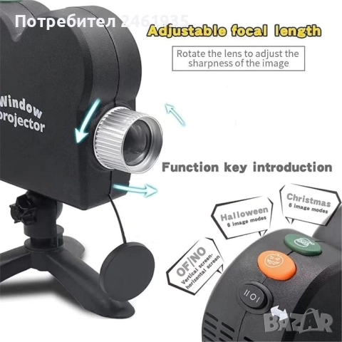 Коледен LED проектор WYSE, снимка 2 - Лед осветление - 52024658