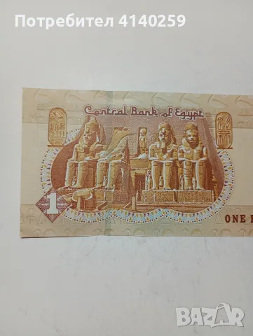 ЕГИПЕТ БАНКНОТА 1 ПАУНД , снимка 4 - Нумизматика и бонистика - 55747488