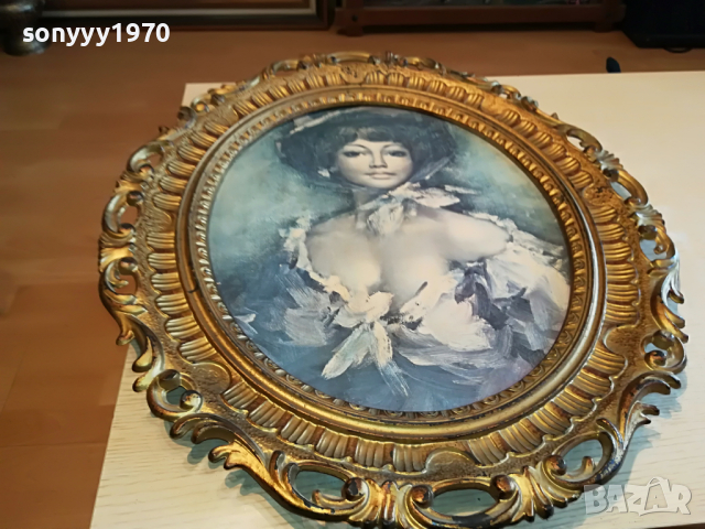 КРАСАВИЦА-КАРТИНА ВНОС ГЕРМАНИЯ 0804221557, снимка 5 - Антикварни и старинни предмети - 36389350