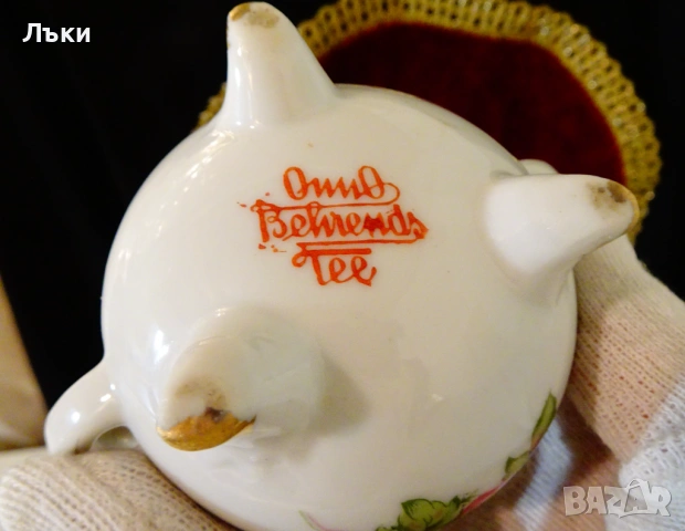 Порцеланова газена лампа Onno Behrends Tee., снимка 7 - Антикварни и старинни предмети - 54082193