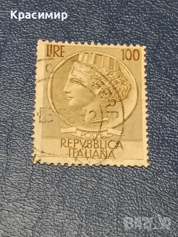 Винтидж ПОЩЕНСКА марка 100 лири, снимка 8 - Филателия - 53115208