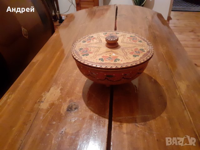 Стара дървена паница,купа #2, снимка 1 - Други ценни предмети - 29806515