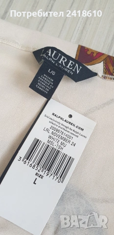 POLO Ralph Lauren Cotton Strech Stretch Womens Size L НОВО! ОРИГИНАЛ! Дамска Тениска!, снимка 5 - Тениски - 53756723