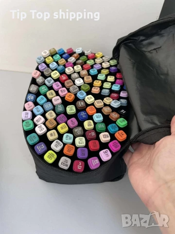 Комплект от маркери с алкохолна основа с две страни и калъф за съхранение - 48бр/60бр/80бр, снимка 2 - Ученически пособия, канцеларски материали - 50664824