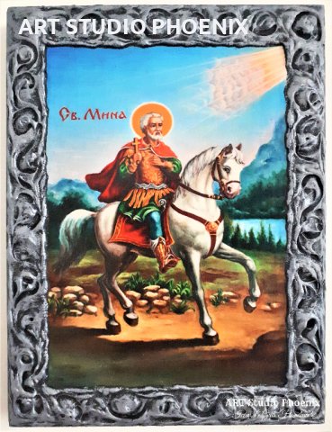 Икона на Свети Мина ikona Sveti Mina, различни изображения