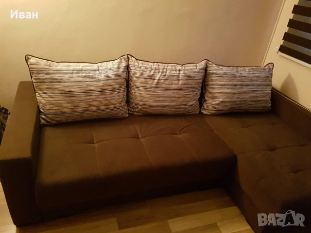 Разтегателен ъглов диван , снимка 5 - Дивани и мека мебел - 54099468