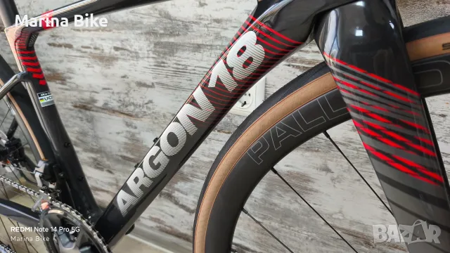 НОВ карбонов шосеен велосипед Argon 18 Sum Pro Ultegra Di2 Velomann Palladium | XXS, снимка 11 - Велосипеди - 55928552