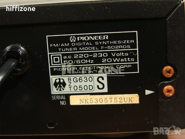  Pioneer f-502rds /2  ТУНЕР, снимка 9 - Ресийвъри, усилватели, смесителни пултове - 44430171
